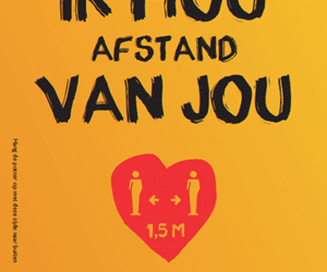 Poster en stickers ‘Ik hou afstand van jou’-campagne nu ook aan te vragen