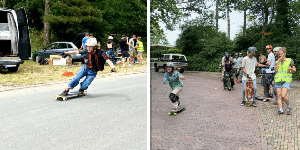 Downhill skateboarders Kopje