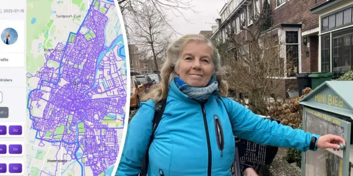 Elly (61) liep door alle 1.647 straten van Haarlem: “Elke nieuw gelopen straat geeft dopamineshot”