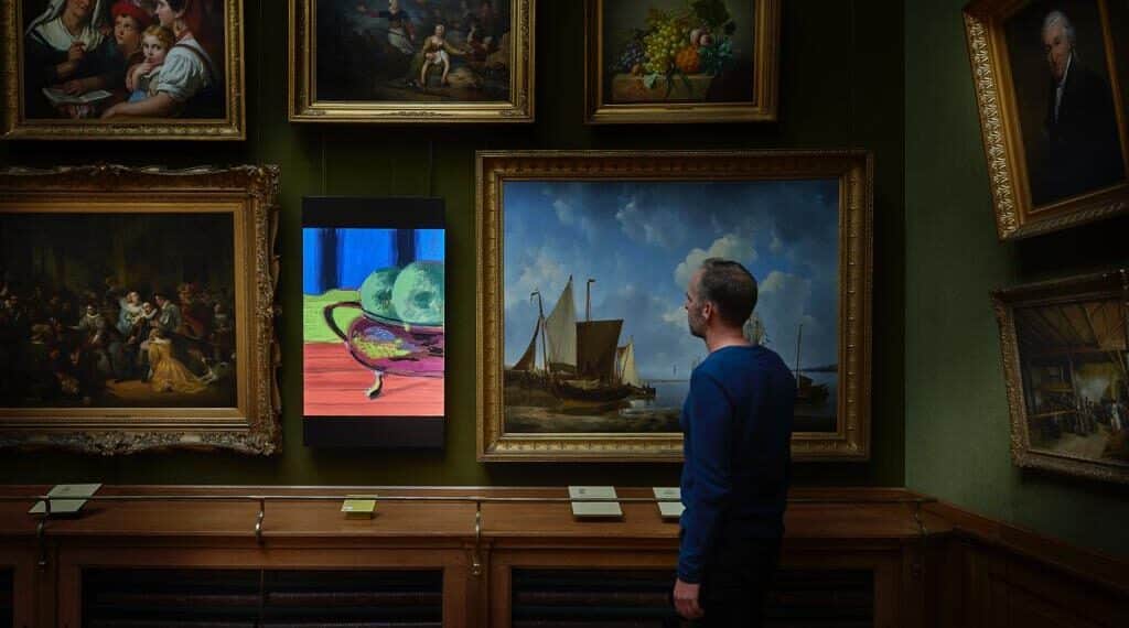 Nieuwe tentoonstelling Teylers Museum kan rekenen op lovende recensies: “David Hockney’s werk is toegankelijk, speels en kleurrijk”