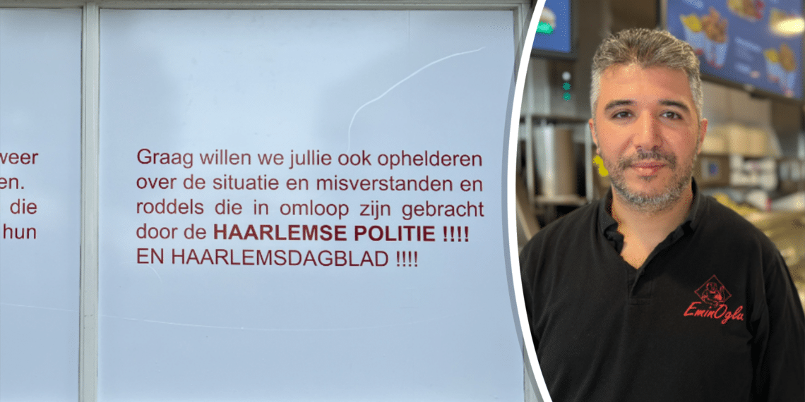 Eigenaar Eminoglu wil naam zuiveren met mega-stickers op pizzeria na blunder