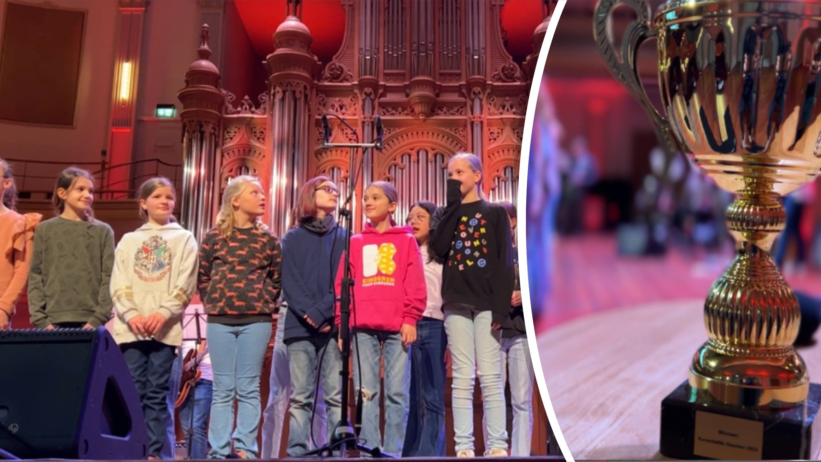 Leerlingen basisschool de Peppelaer zingen in vol Philharmonie tijdens korenbattle: “Super spannend”