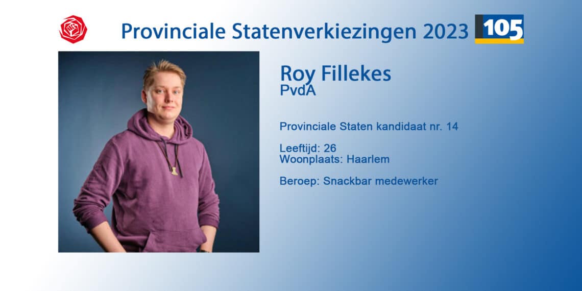 Provinciale Staten verkiezingen Noord-Holland: Roy Fillekes, PvdA