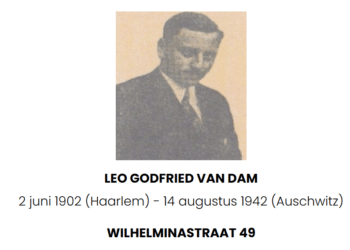 Struikelsteen geplaatst in de Wilhelminastraat ter nagedachtenis aan Leo van Dam: “Herdenken is van belang”