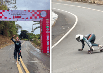 Haarlemse skatet met 80 kilometer per uur van berg en wordt wereldkampioen