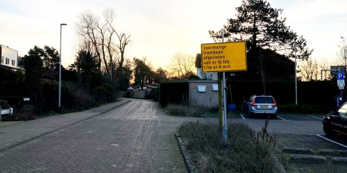 Oude Trambaan Zandvoort drie weken afgesloten voor verkeer